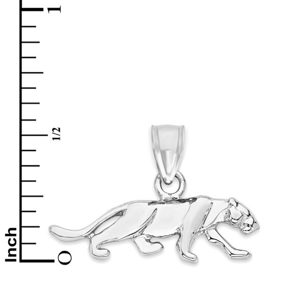 Solid 10k Gold Panther Pendant - Animal Jewelry Gifts for Her - Picture 4 of 5